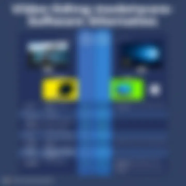 Comparison chart of video editing software alternatives