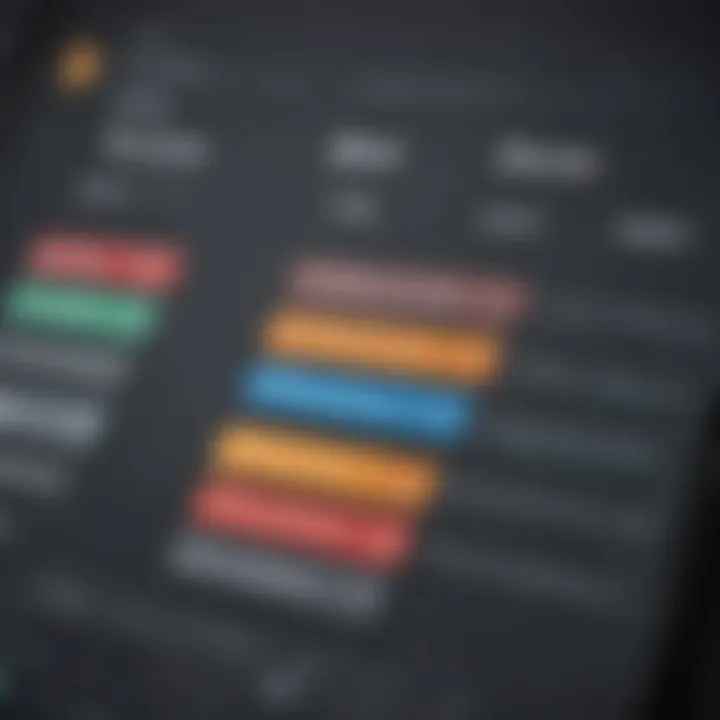Cost comparison chart for business software