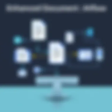 Enhanced Document Workflow with OCR Visual representation of document workflow enhanced by OCR