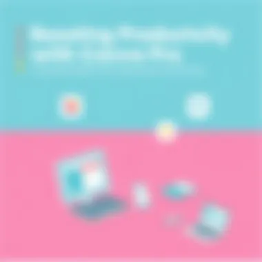 Boosting Productivity with Canva Pro Infographic illustrating productivity enhancements with Canva Pro