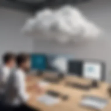 Diverse professionals engaged in online learning with Cloud Academy