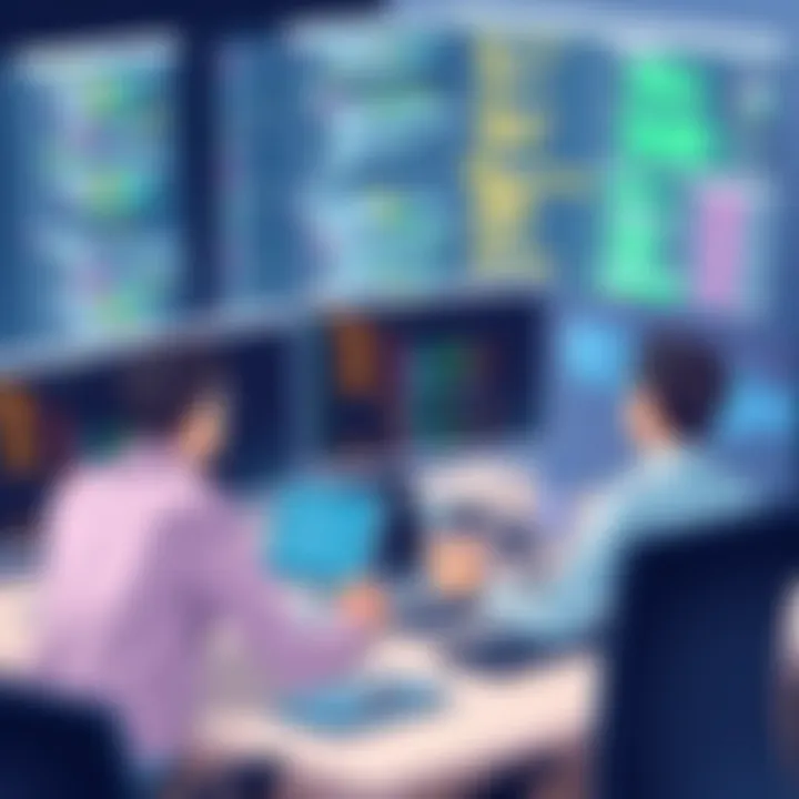 Team collaboration and communication in software projects.