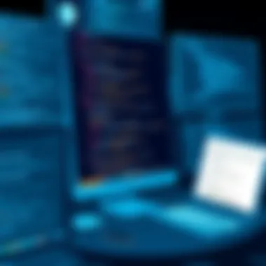 Visual representation of collaborative coding tools.