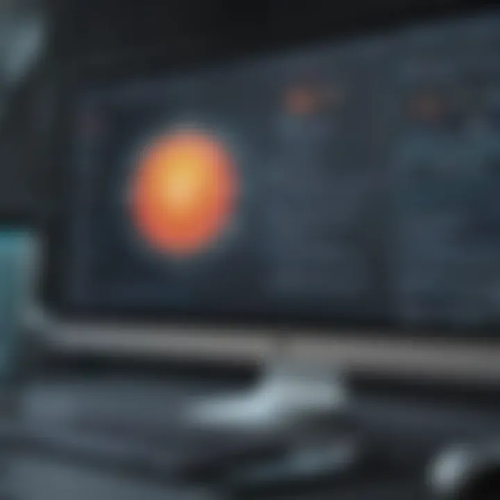 A professional analyzing antivirus software features