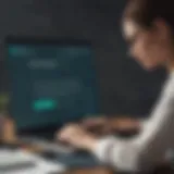 A person using a laptop to access Dashlane.