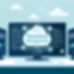 Visual representation of document management system interface