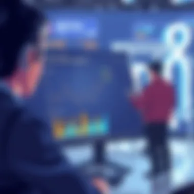 Audience engagement metrics on a digital screen