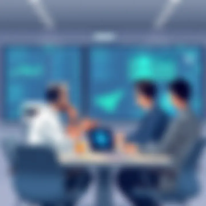 Professional discussing pricing strategies in a meeting