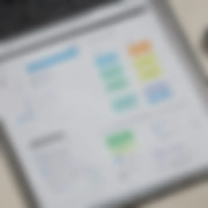 Comparison chart of productivity software features