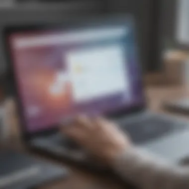 User interface of an alternative email platform