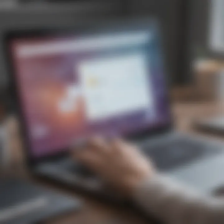 User interface of an alternative email platform