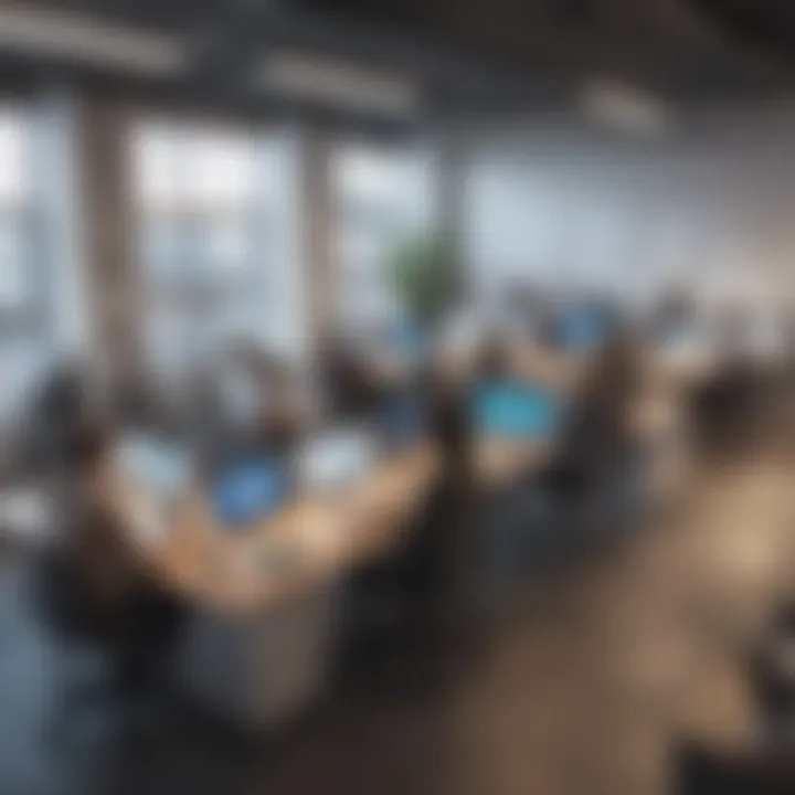 Collaborative workspace featuring team members sharing insights