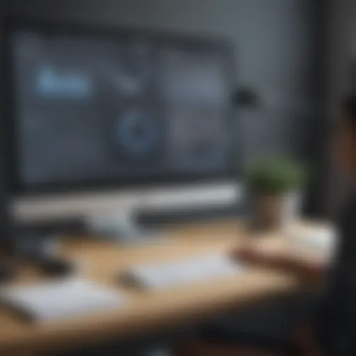 Dynamic presentation interface showcasing software features