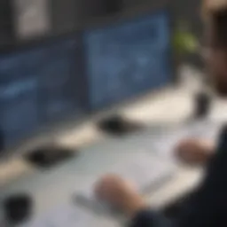 A modern workspace with collaborative software in use