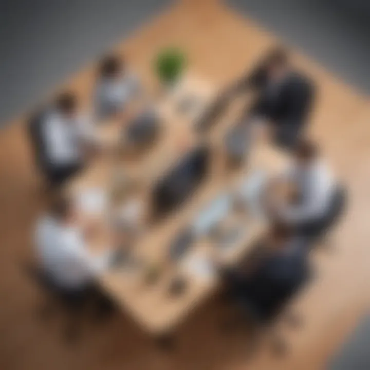Business professionals utilizing AnyDesk on mobile devices