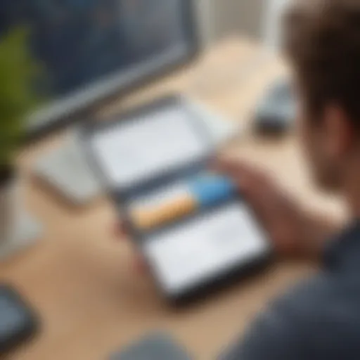 User navigating the AnyDesk mobile interface