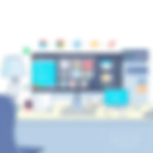 A digital workspace showcasing multiple collaborative tools in action.