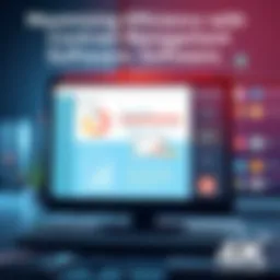 A visual representation of contract management software interface showing key features.