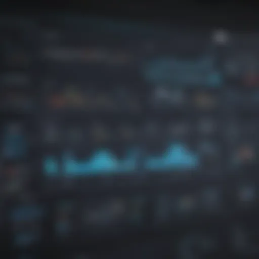 Visual representation of data analytics on a dashboard interface