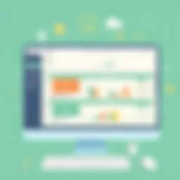 Illustration of Excelforce interface showcasing productivity tools