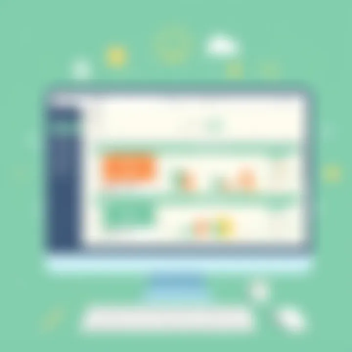 Illustration of Excelforce interface showcasing productivity tools