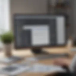 A digital workspace showcasing various document creation tools