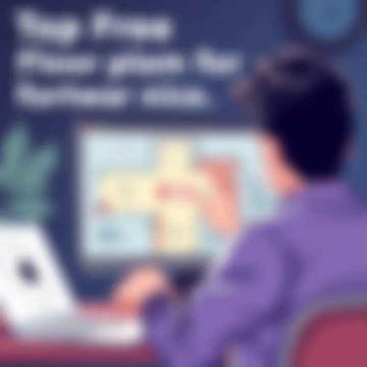 User Experience with Floor Planning Software User interacting with a floor planning software interface