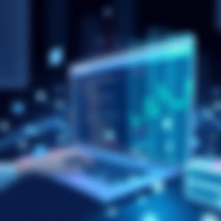 Visual representation of data being scraped from a website