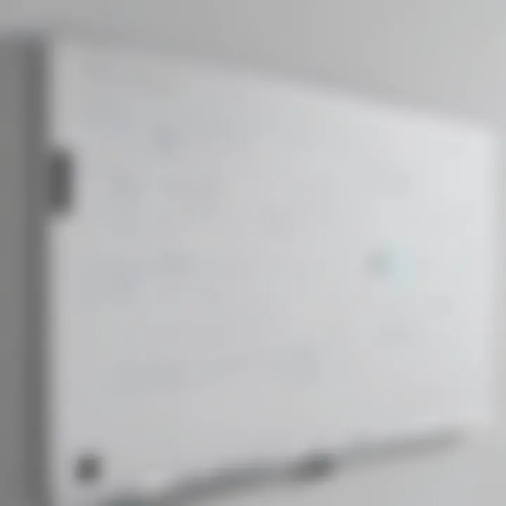 A visually stimulating digital whiteboard interface showcasing features.