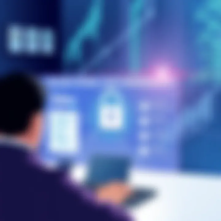 Illustration of secure payroll data management in a digital environment