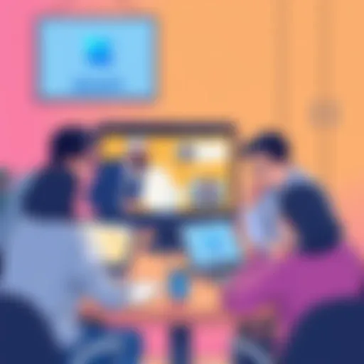 Collaborative brainstorming session in Miro integrated with Zoom