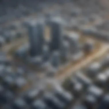 A visually striking representation of spatial planning in a corporate setting.