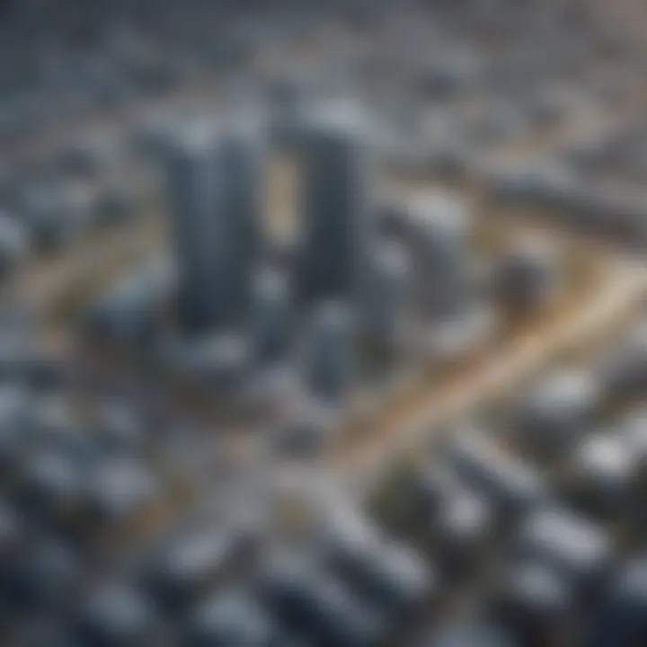 A visually striking representation of spatial planning in a corporate setting.
