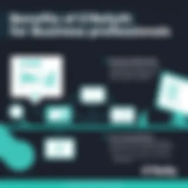 Infographic illustrating benefits for business professionals