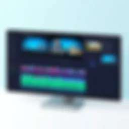 Dynamic video editing interface showcasing features