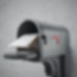 A modern virtual mailbox interface on a digital device