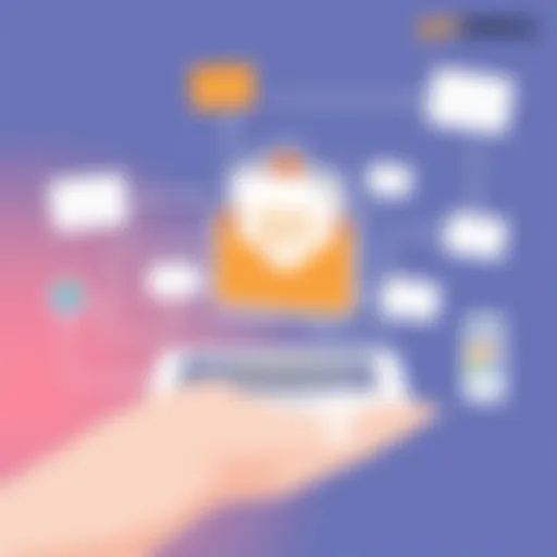 Visual representation of email lead capture process