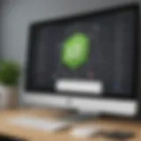 A professional workspace showcasing GoDaddy email integration with various business tools.