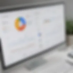 Detailed dashboard of Google Analytics showing key metrics.