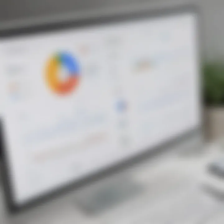 Detailed dashboard of Google Analytics showing key metrics.