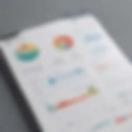 Visual representation of budget tracking features in software