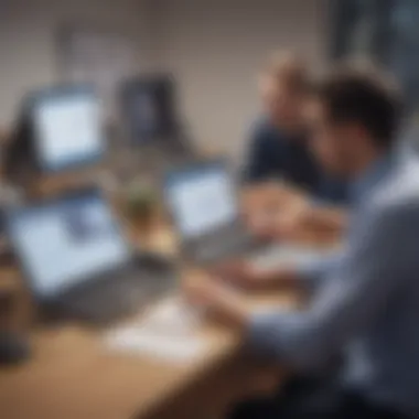 Team collaboration using the Liverez app on different devices
