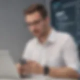 Business professional using Zipwhip for mass texting