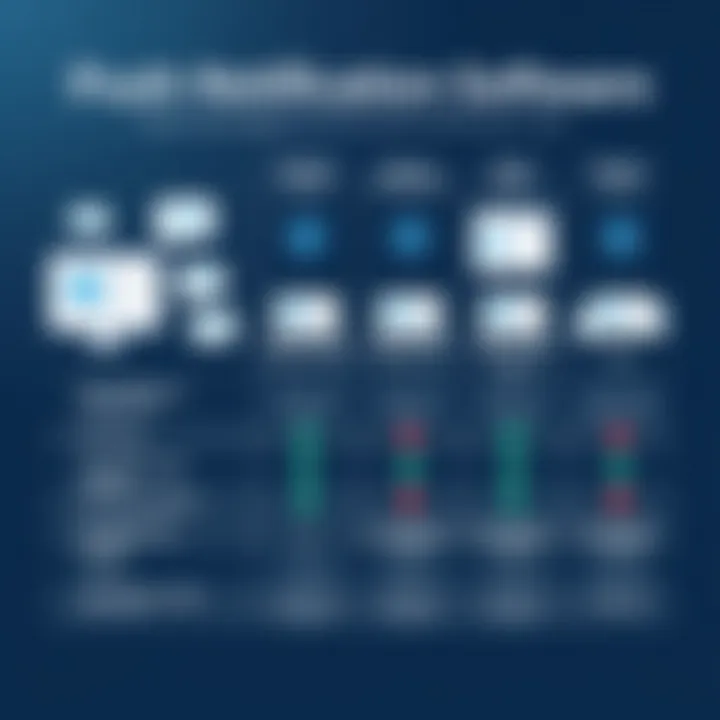 Comparison of Push Notification Software Features Comparison chart of top push notification software features