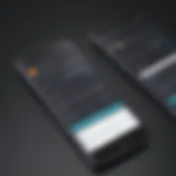 Dynamic interface showcasing mobile auction features