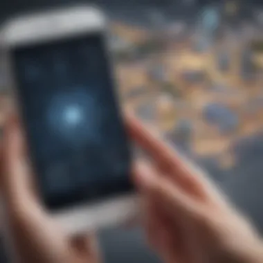 Visual representation of mobile technology integration with community engagement