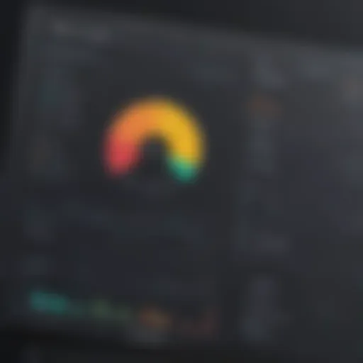 A dynamic dashboard displaying keyword performance metrics