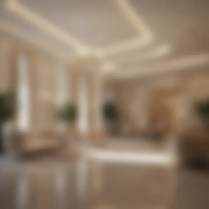 An elegant hotel lobby representing enhanced customer experience through technology.