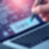 A digital signature being applied to a document