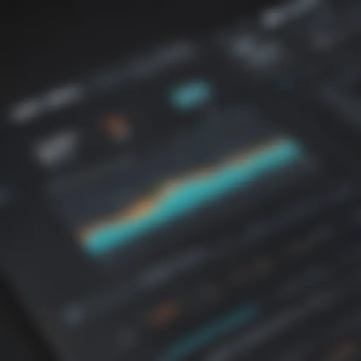User interface of fitness management software with analytics dashboard.